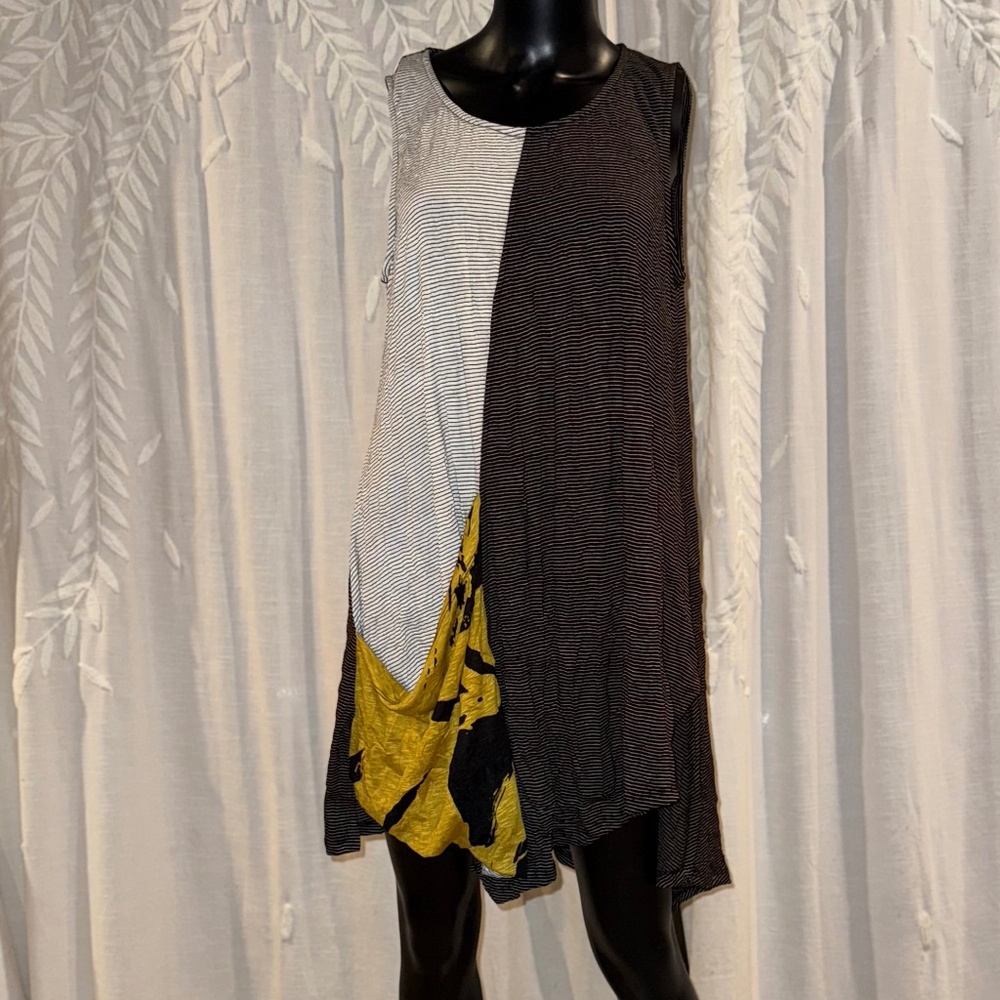 Alembika Sleeveless Patchwork Tunic Dress Size 4 (XL) – Artistic & Flowy